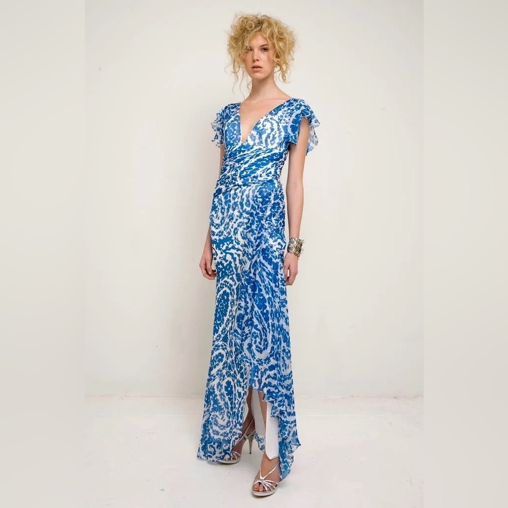 Douglas Hannant Maxi Dress Blue/White 45363
